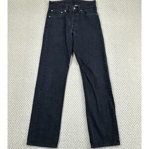 Levis 501 0660 Jeans Fit Mens 30x33 Black Button Fly Straight Leg Denim 2008 Y2K